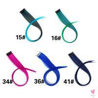 Clip-In Ombre Hair Extensions for Women & Girls in Pure Color - Straight Long Synthetic 2 Tone Hair Pieces