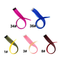 Clip-In Ombre Hair Extensions for Women & Girls in Pure Color - Straight Long Synthetic 2 Tone Hair Pieces