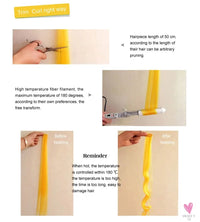 Clip-In Ombre Hair Extensions for Women & Girls in Pure Color - Straight Long Synthetic 2 Tone Hair Pieces