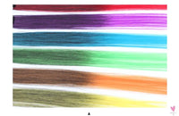 Clip-In Ombre Hair Extensions for Women & Girls in Pure Color - Straight Long Synthetic 2 Tone Hair Pieces