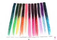 Clip-In Ombre Hair Extensions for Women & Girls in Pure Color - Straight Long Synthetic 2 Tone Hair Pieces