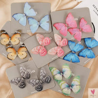 Colorful Butterfly Hair Pins for Women and Girls - 2 Piece Sets