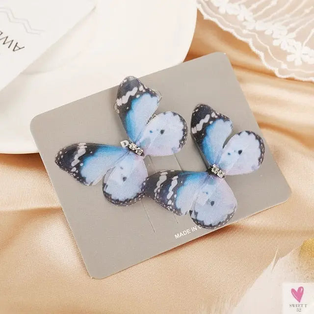 Colorful Butterfly Hair Pins for Women and Girls - 2 Piece Sets