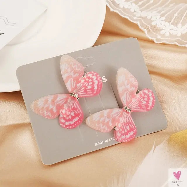 Colorful Butterfly Hair Pins for Women and Girls - 2 Piece Sets