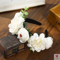 Colorful Flower Headband, Fabric Princess Headdress for Women and Girls