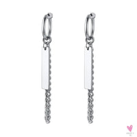 COOL SINGLE SILVER STAINLESS STEEL HOOP DAGGER EARRING FOR MEN AND BOYS