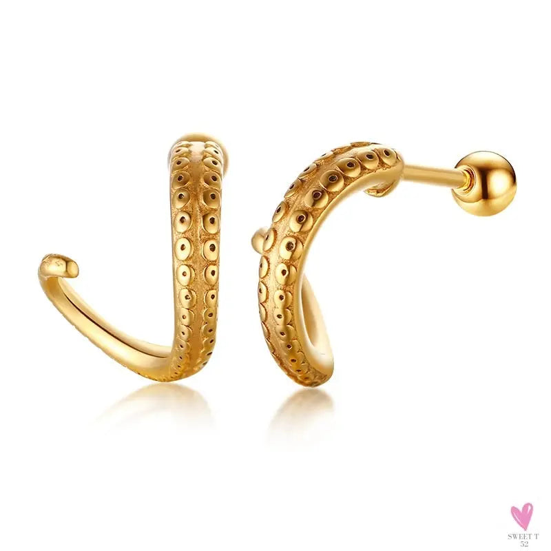 COOL SINGLE SILVER STAINLESS STEEL HOOP DAGGER EARRING FOR MEN AND BOYS