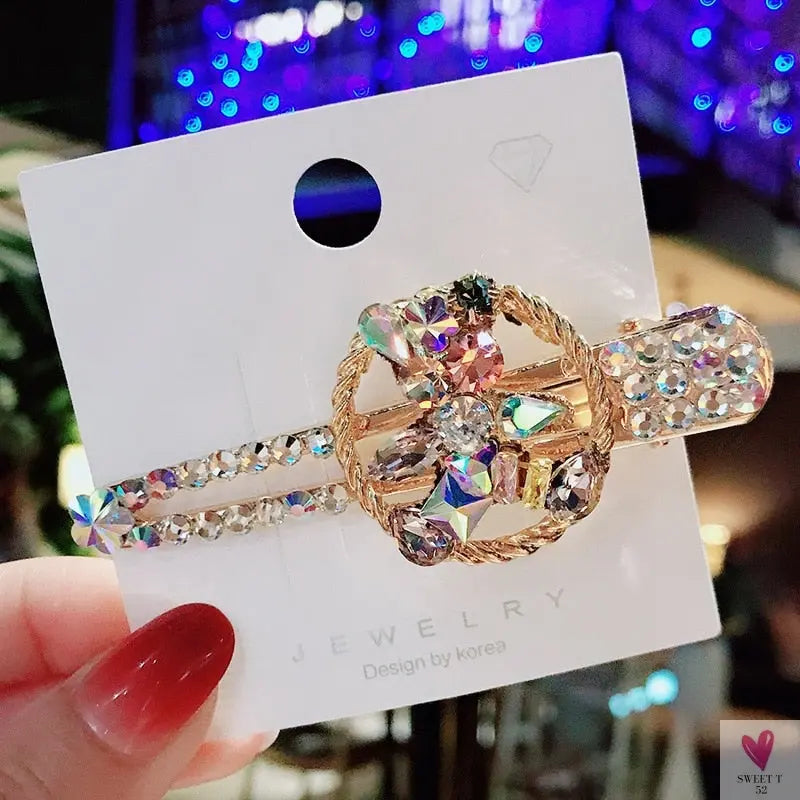 Crystal Butterfly/Flower Hair Clip, Large Duckbill Hair Clip for Women and Girls