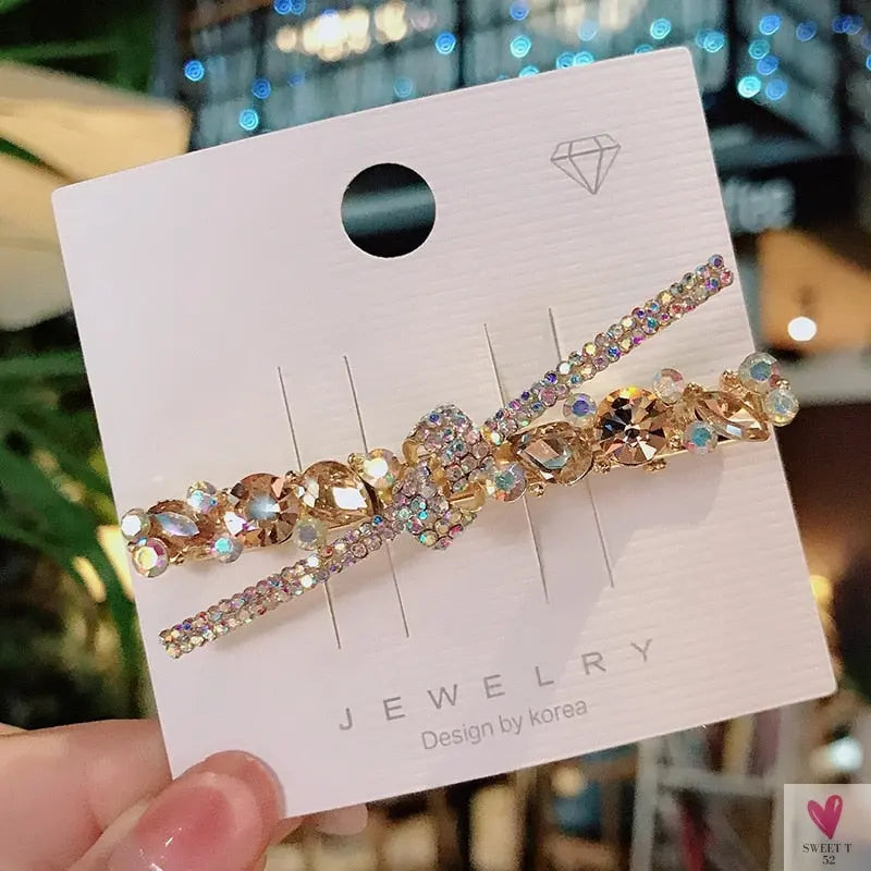 Crystal Butterfly/Flower Hair Clip, Large Duckbill Hair Clip for Women and Girls