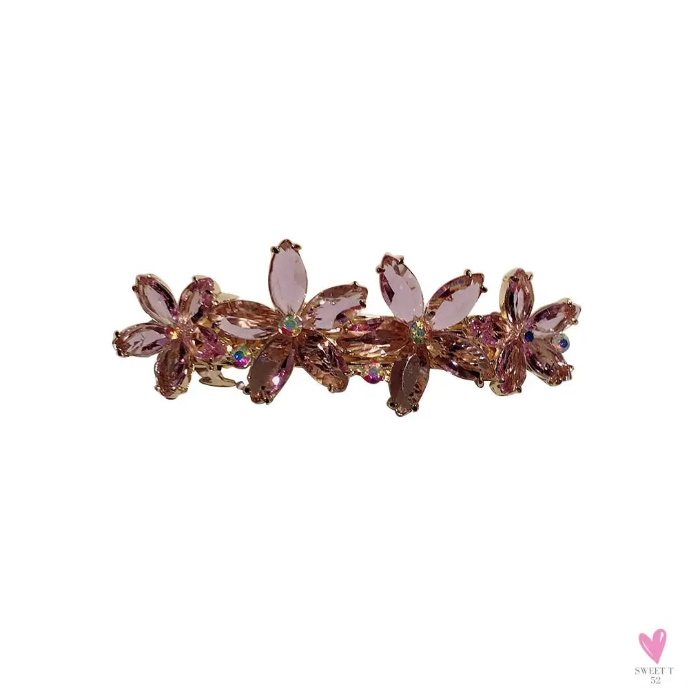 Crystal Butterfly/Flower Hair Clip, Large Duckbill Hair Clip for Women and Girls