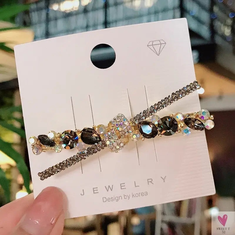 Crystal Butterfly/Flower Hair Clip, Large Duckbill Hair Clip for Women and Girls