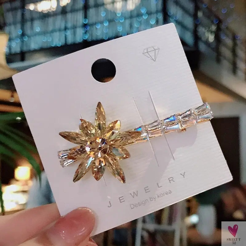 Crystal Butterfly/Flower Hair Clip, Large Duckbill Hair Clip for Women and Girls