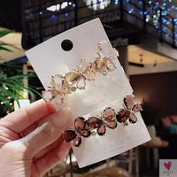 Crystal Butterfly/Flower Hair Clip, Large Duckbill Hair Clip for Women and Girls