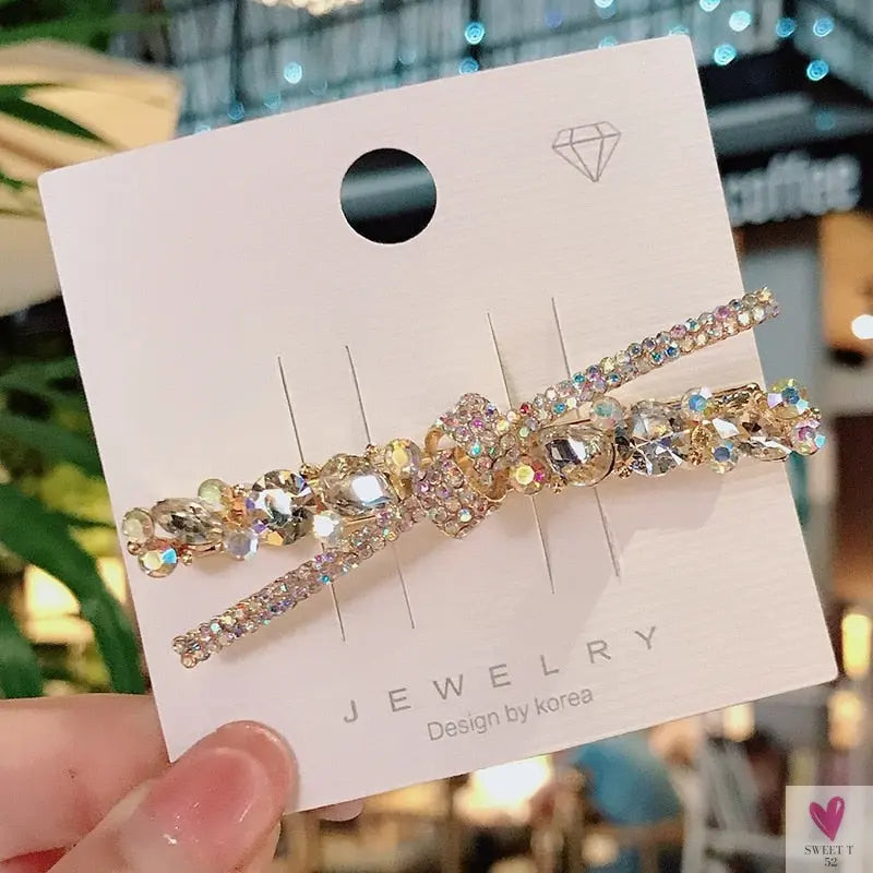 Crystal Butterfly/Flower Hair Clip, Large Duckbill Hair Clip for Women and Girls