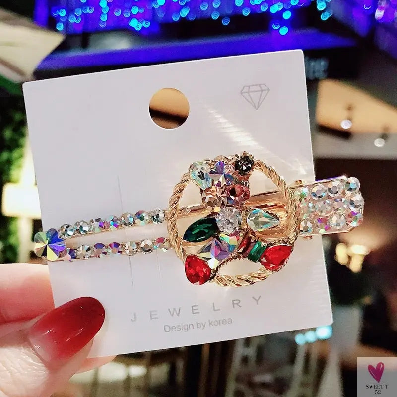 Crystal Butterfly/Flower Hair Clip, Large Duckbill Hair Clip for Women and Girls