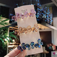 Crystal Butterfly/Flower Hair Clip, Large Duckbill Hair Clip for Women and Girls