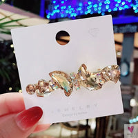 Crystal Butterfly/Flower Hair Clip, Large Duckbill Hair Clip for Women and Girls