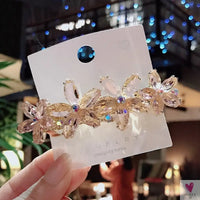 Crystal Butterfly/Flower Hair Clip, Large Duckbill Hair Clip for Women and Girls