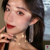 Crystal Butterfly Tassel Ear Cuff Earrings for Women and Girls in Gold and Silver