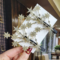 Crystal/Flower/Star/Pearl Hair Pins for Women and Girls With Diamond Duckbill Clip