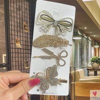 Crystal/Flower/Star/Pearl Hair Pins for Women and Girls With Diamond Duckbill Clip