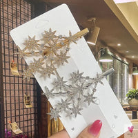 Crystal/Flower/Star/Pearl Hair Pins for Women and Girls With Diamond Duckbill Clip