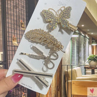 Crystal/Flower/Star/Pearl Hair Pins for Women and Girls With Diamond Duckbill Clip