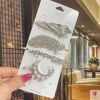 Crystal/Flower/Star/Pearl Hair Pins for Women and Girls With Diamond Duckbill Clip