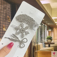 Crystal/Flower/Star/Pearl Hair Pins for Women and Girls With Diamond Duckbill Clip