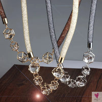 Crystal Mesh Pendant Necklace, Choker/Bib Style Necklace, For Women and Girls