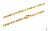 Cuban Chain Link Necklace for Men and Boys, Stainless Steel in Gold, Black and Silver Color - Choker or Long
