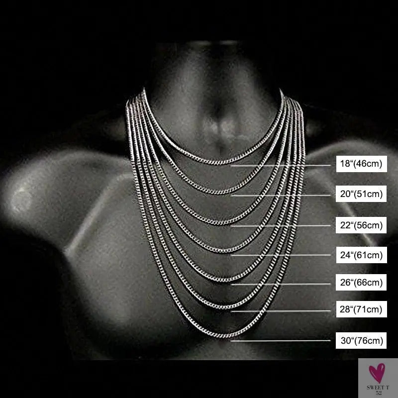 Cuban Chain Link Necklace for Men and Boys, Stainless Steel in Gold, Black and Silver Color - Choker or Long