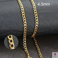 Cuban Chain Link Necklace for Men and Boys, Stainless Steel in Gold, Black and Silver Color - Choker or Long