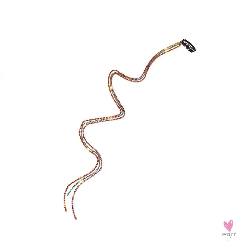 DIY Long Colorful Rhinestone/Crystal Braid/Straight Hair Wear for Women and Girls