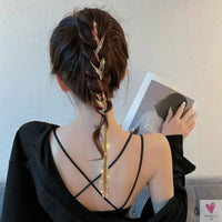 DIY Long Colorful Rhinestone/Crystal Braid/Straight Hair Wear for Women and Girls