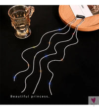 DIY Long Colorful Rhinestone/Crystal Braid/Straight Hair Wear for Women and Girls