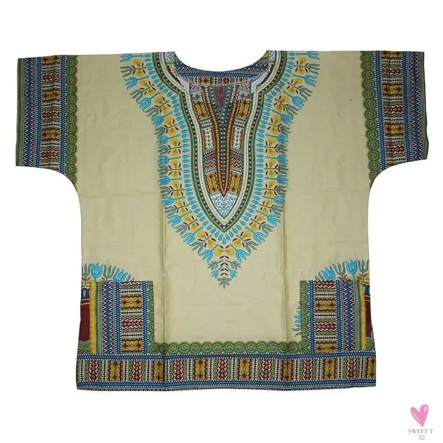 Dashiki African Tee for Men & Women - Unisex -Traditional African Clothing