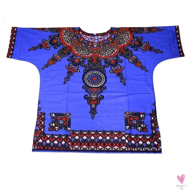 Dashiki African Tee for Men & Women - Unisex -Traditional African Clothing