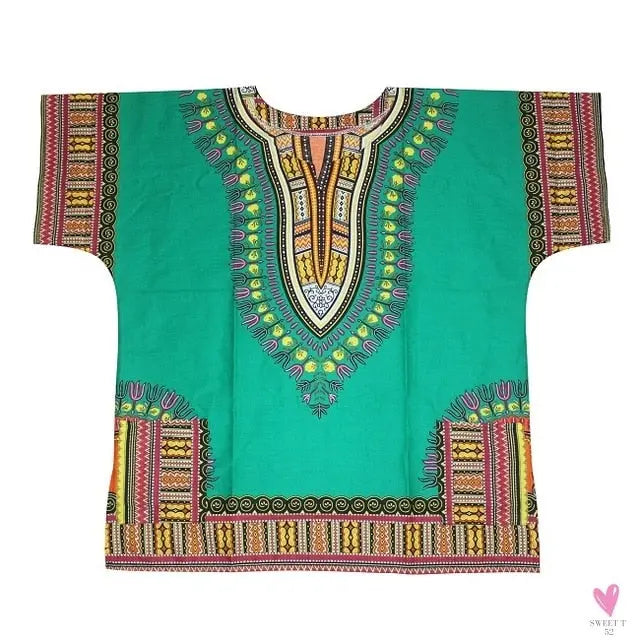 Dashiki African Tee for Men & Women - Unisex -Traditional African Clothing