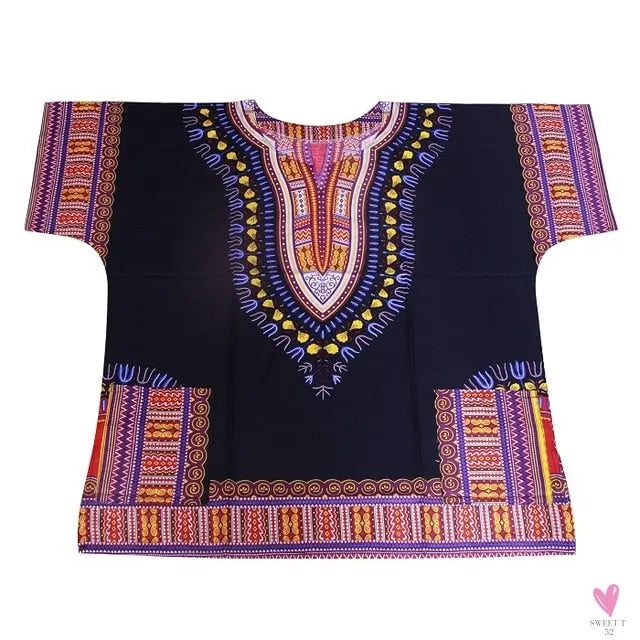 Dashiki African Tee for Men & Women - Unisex -Traditional African Clothing