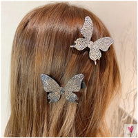 Diamond Butterfly Rhinestone Hairpin (Hair Jewelry) for Women and Girls