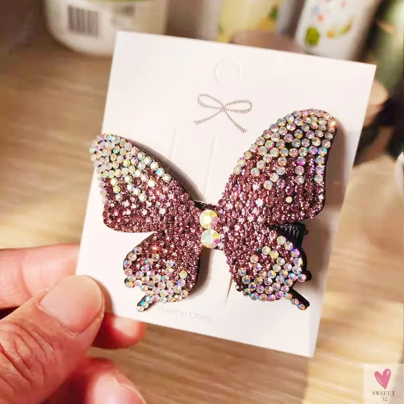 Diamond Butterfly Rhinestone Hairpin (Hair Jewelry) for Women and Girls