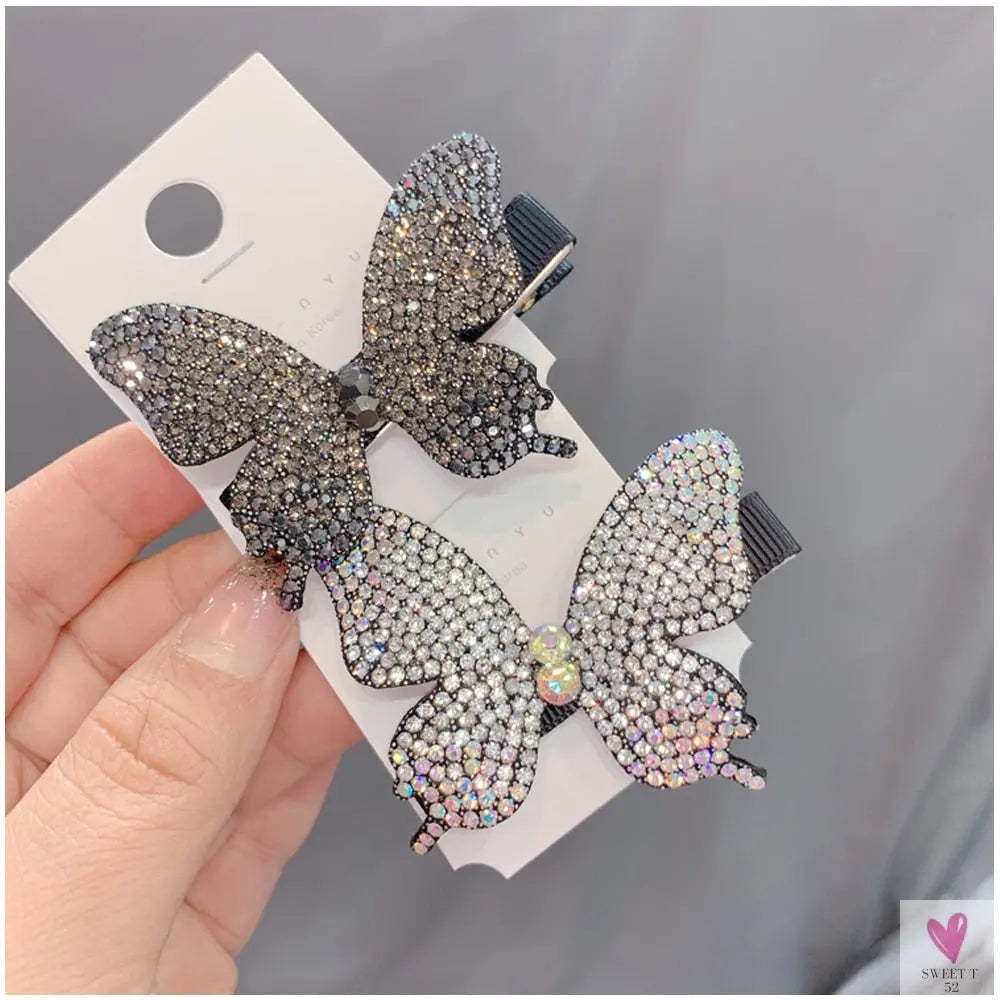 Diamond Butterfly Rhinestone Hairpin (Hair Jewelry) for Women and Girls