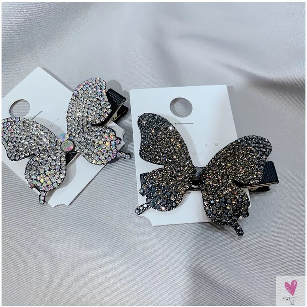 Diamond Butterfly Rhinestone Hairpin (Hair Jewelry) for Women and Girls