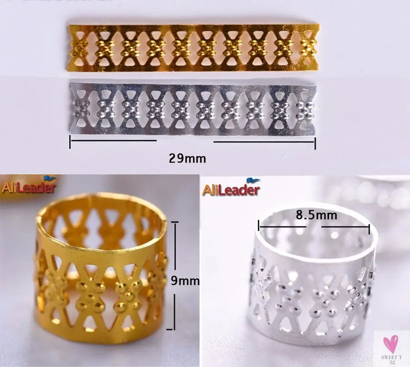 Dreadlock Rings & Tubes - DIY Hair Braid Accessories for Men and Women - Unisex