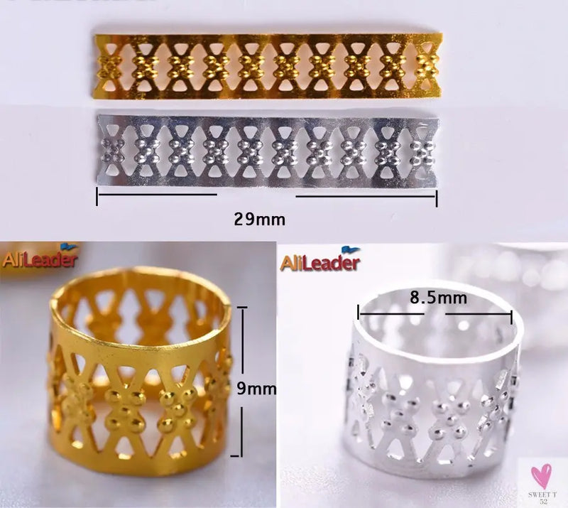 Dreadlock Rings & Tubes - DIY Hair Braid Accessories for Men and Women - Unisex