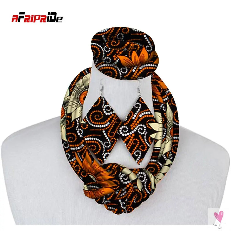 Ethnic Cloth Rope Necklace, Bracelet and Earring Set for Women & Girls - Elegant and Stylish