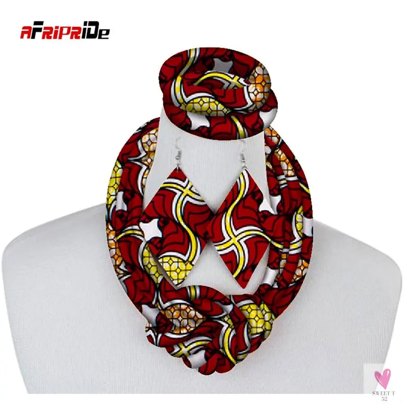 Ethnic Cloth Rope Necklace, Bracelet and Earring Set for Women & Girls - Elegant and Stylish