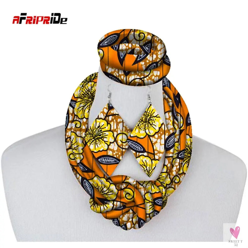 Ethnic Cloth Rope Necklace, Bracelet and Earring Set for Women & Girls - Elegant and Stylish