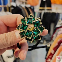 Exquisite Elastic Crystal Ponytail Hair Band for Women and Girls in a Patchwork Pattern